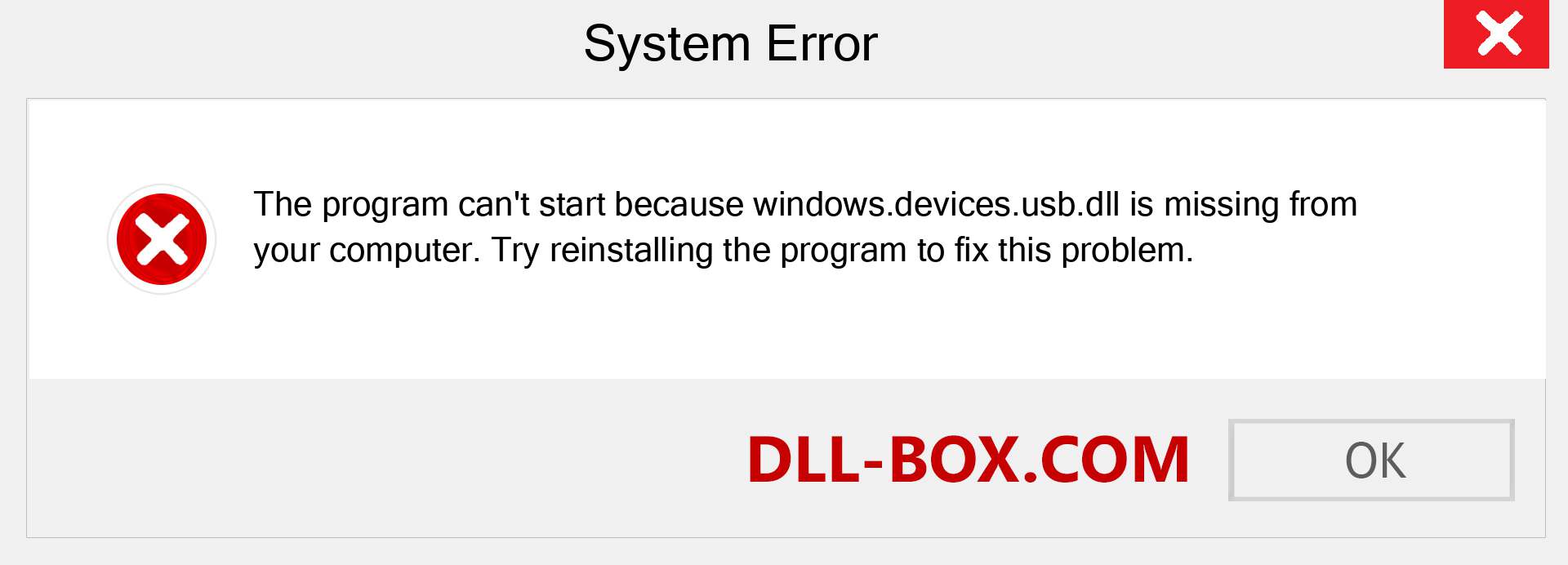  windows.devices.usb.dll file is missing?. Download for Windows 7, 8, 10 - Fix  windows.devices.usb dll Missing Error on Windows, photos, images