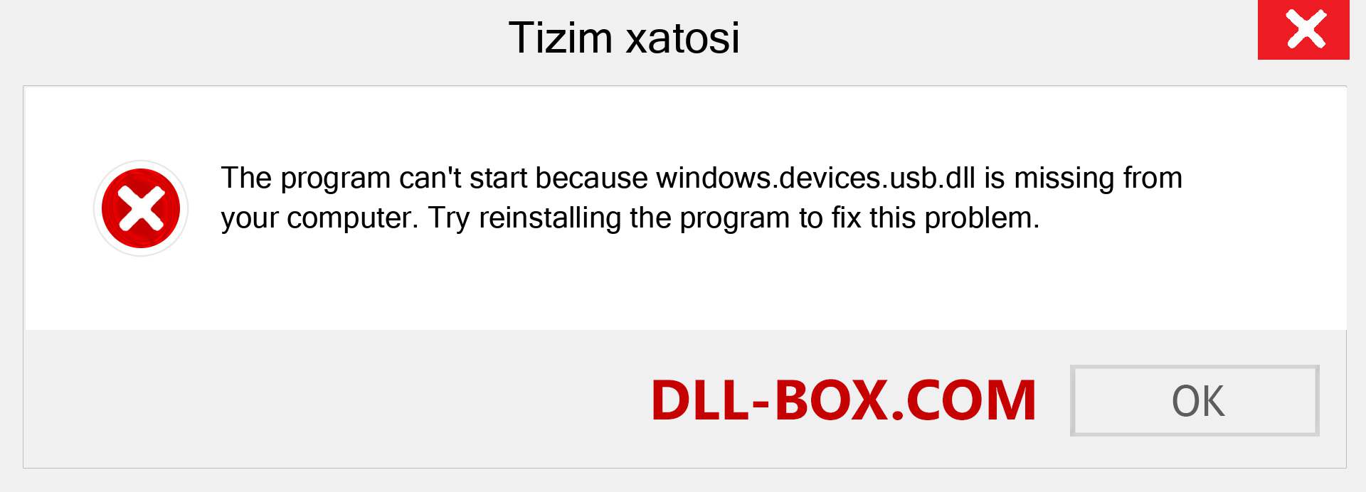 windows.devices.usb.dll fayli yo'qolganmi?. Windows 7, 8, 10 uchun yuklab olish - Windowsda windows.devices.usb dll etishmayotgan xatoni tuzating, rasmlar, rasmlar